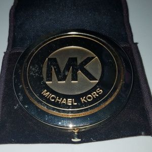 Michael Kors Gold Double Compact Mirror w/ Pouch